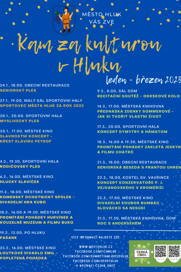 Kam za kulturou v Hluku v roce 2023