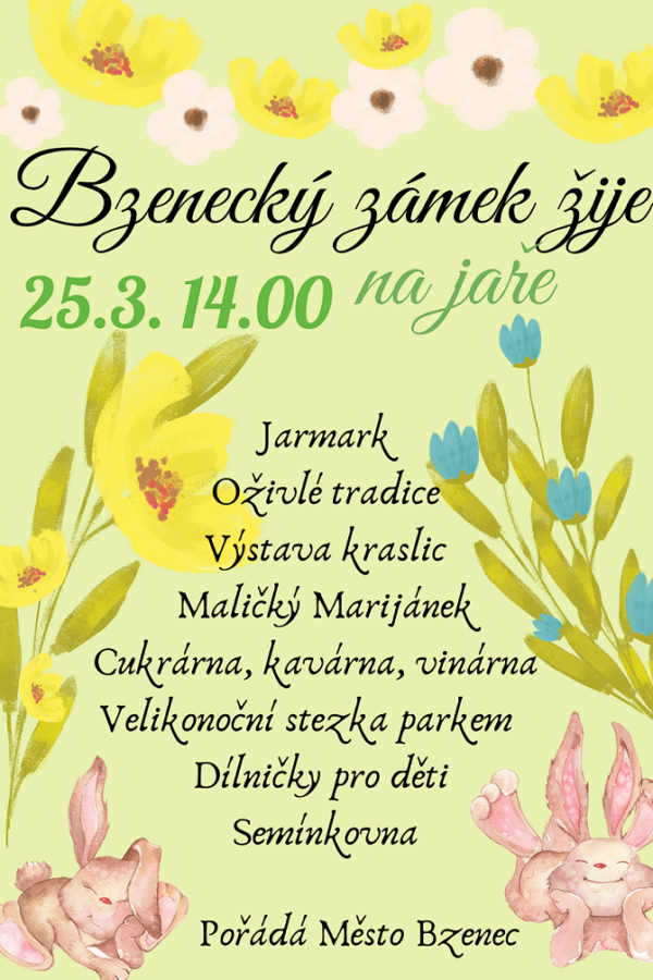Bzenecký zámek žije na jaře
