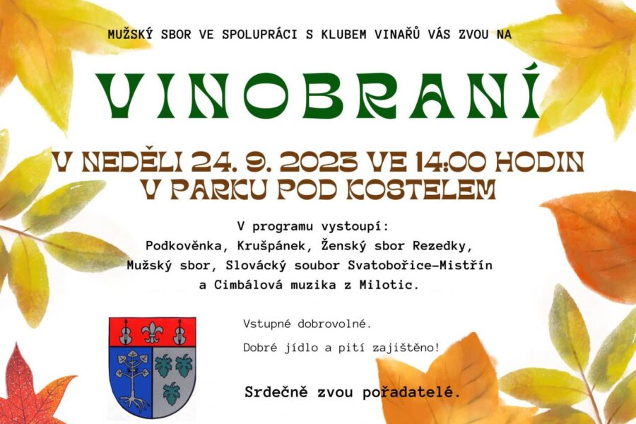 Vinobraní ve Svatobořicích-Mistříně