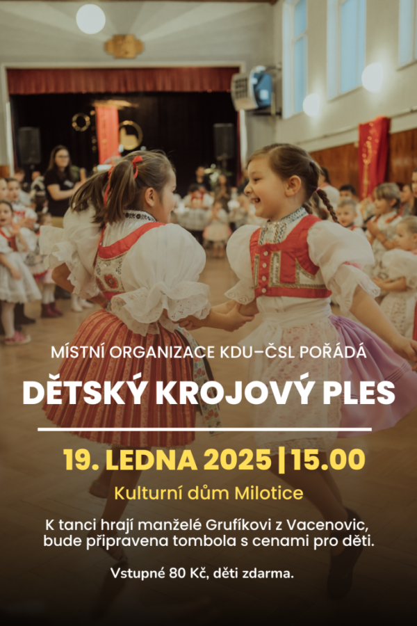 Dětský krojový ples v Miloticích