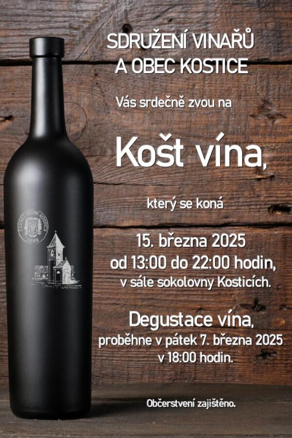 Košt vína Kostice