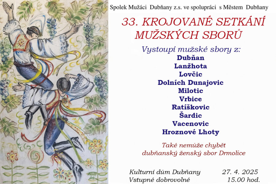 33. Krojované setkání mužských sborů