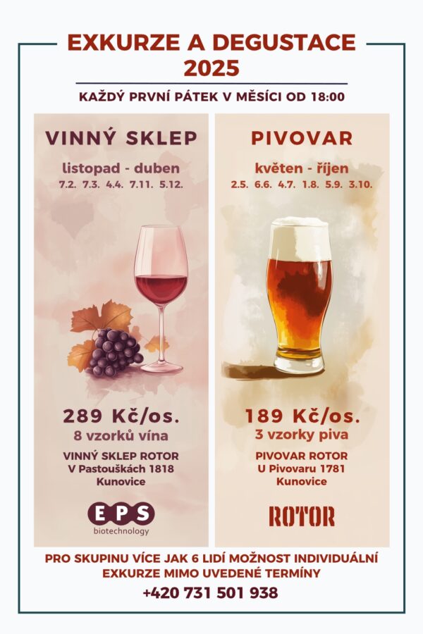 Degustace piva v pivovaru Rotor