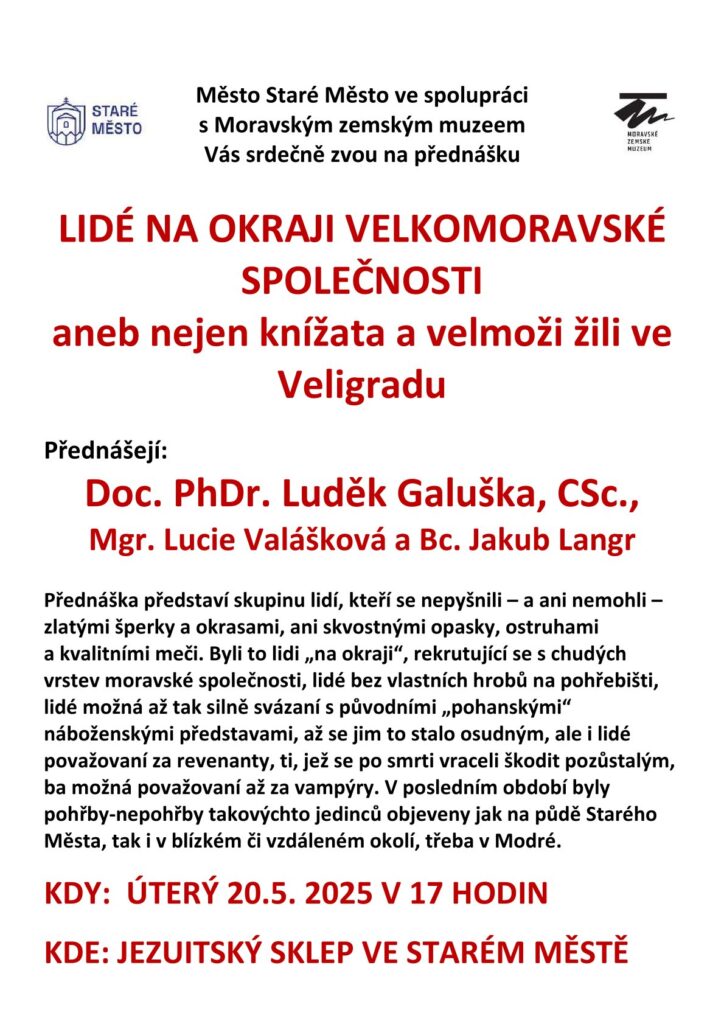 Lidé na okraji Velkomoravské společnosti – přednáška