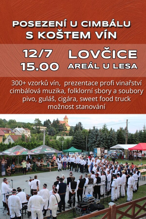 Posezení u cimbálu s koštem vín v Lovčicích