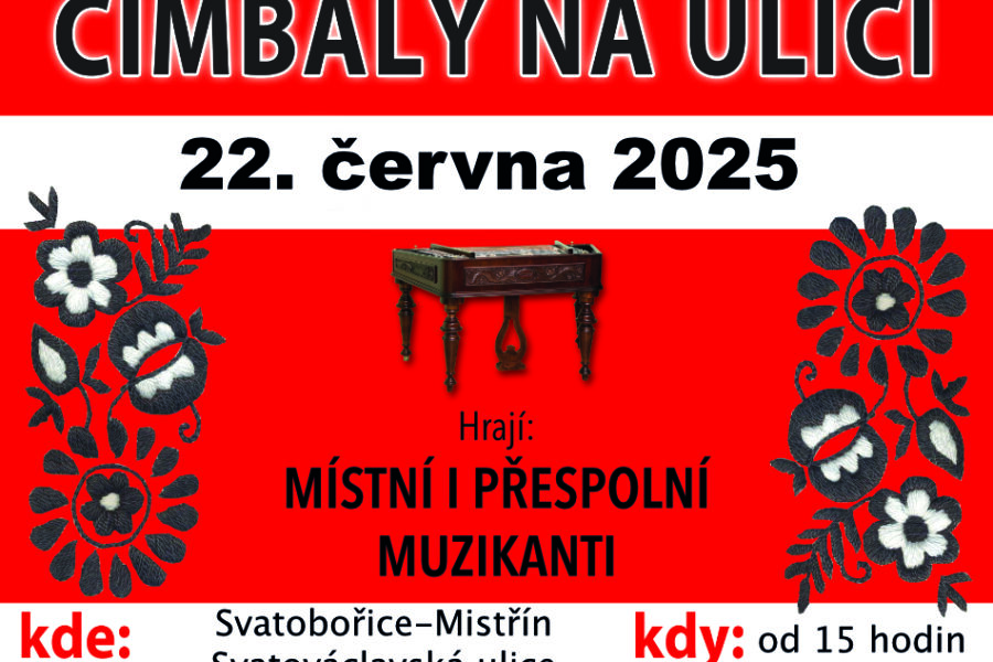 Cimbály na ulici ve Svatobořicích-Mistříně