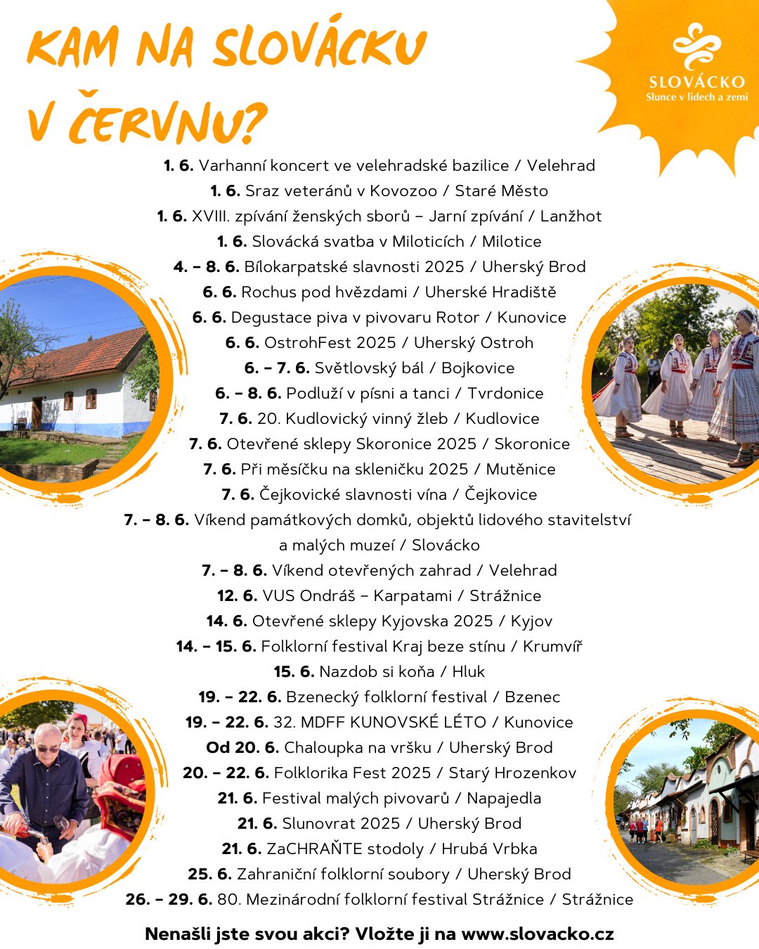 Kam na Slovácku v červnu?