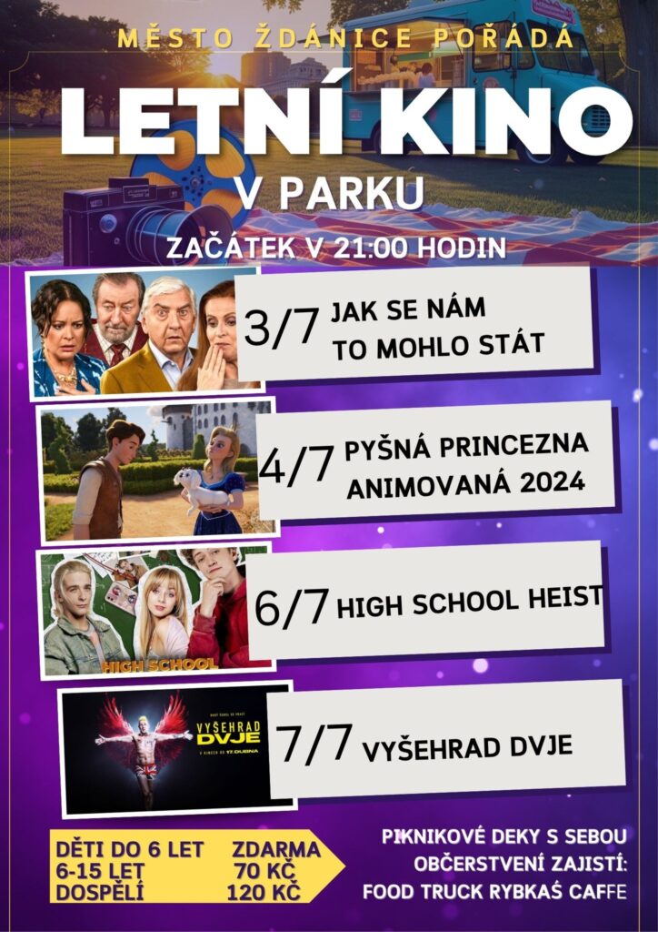 Letní kino v zámeckém parku ve Ždánicích