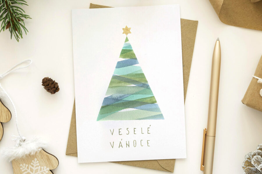 Vánoční akvarel FOTO