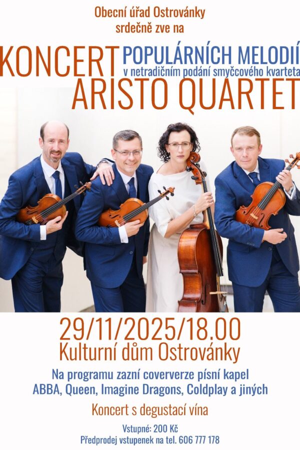 Koncert Aristo Quartet (Ostrovánky)