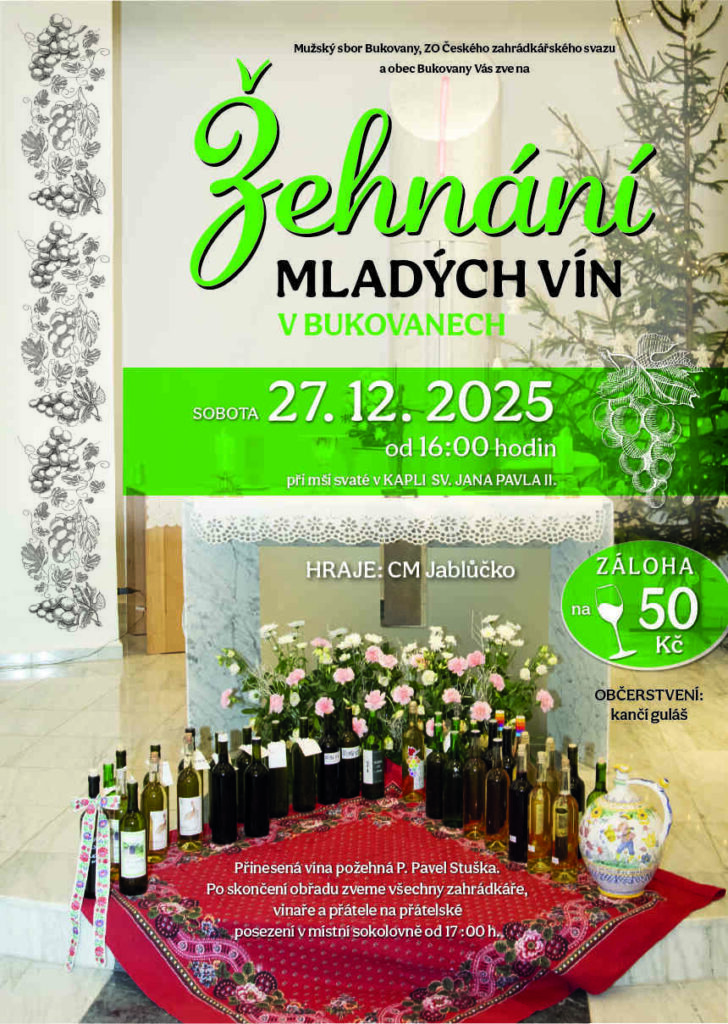 Žehnání mladých vín v&nbsp;Bukovanech