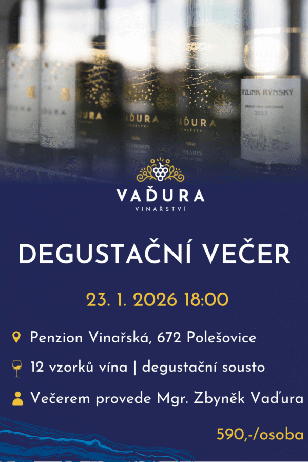 Degustační večer ve&nbsp;Vinařství Vaďura