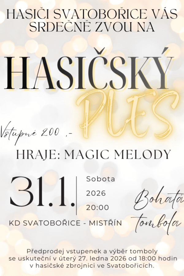 Hasičský ples ve&nbsp;Svatobořicích-Mistříně