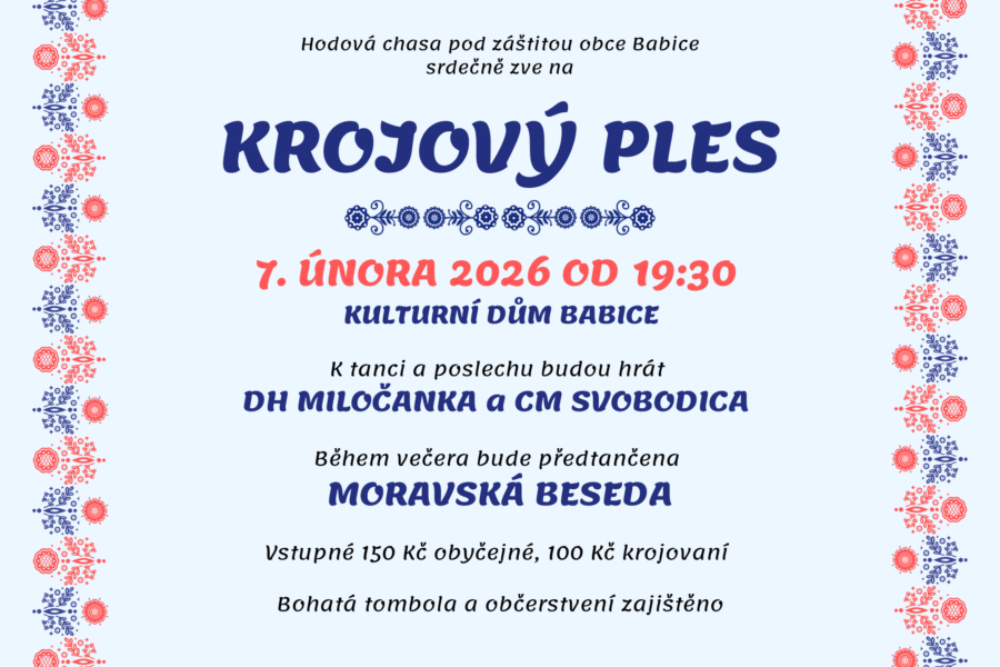 Krojový ples Babice FOTO
