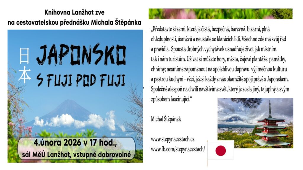 Přednáška – Japonsko s&nbsp;Fuji pod&nbsp;Fuji