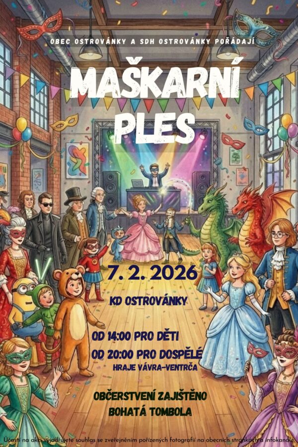 Dětský maškarní karneval (Ostrovánky)