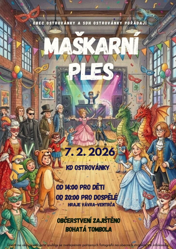 Dětský maškarní karneval (Ostrovánky)