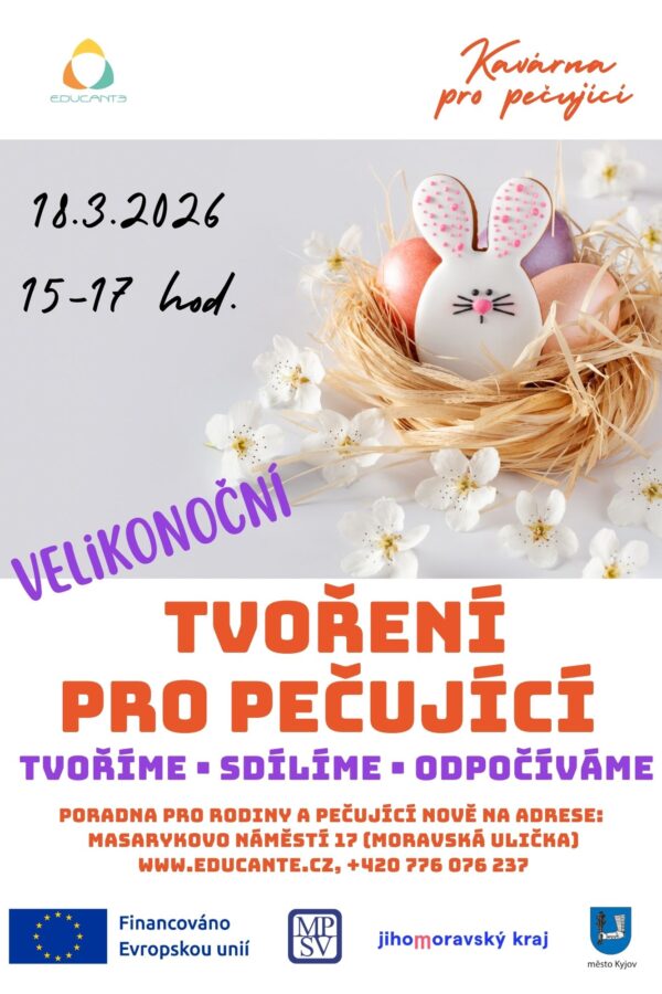 Kavárna pro pečující – jarní dekorace