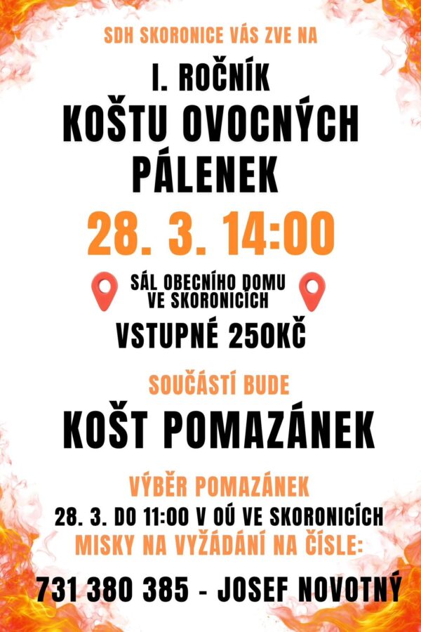 Košt ovocných pálenek ve&nbsp;Skoronicích