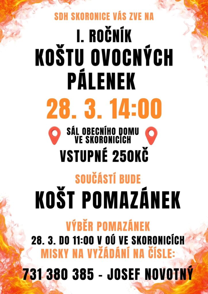 Košt ovocných pálenek ve&nbsp;Skoronicích