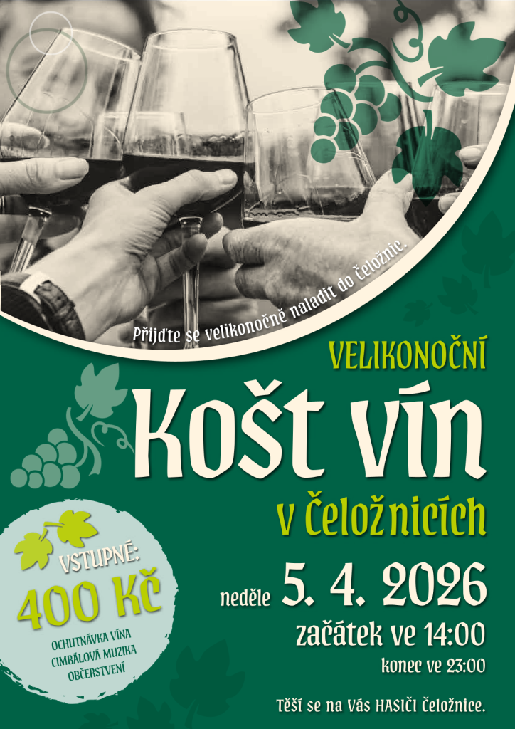 Velikonoční košt vín v&nbsp;Čeložnicích