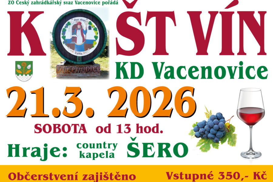 Košt vín Vacenovice