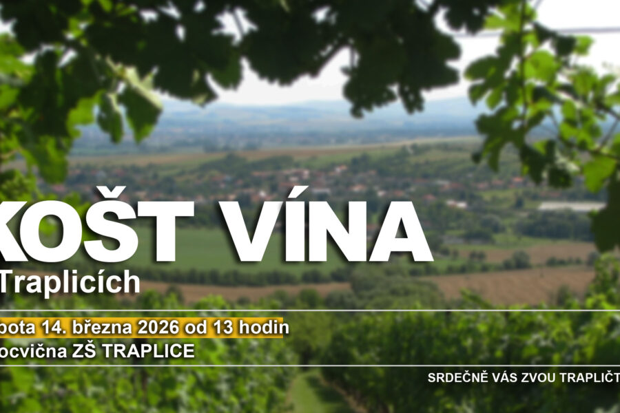 KOŠT VÍNA TRAPLICE 2026