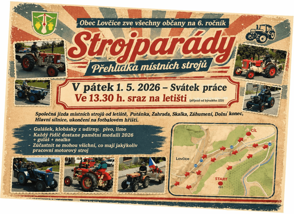 Strojparáda v&nbsp;Lovčicích
