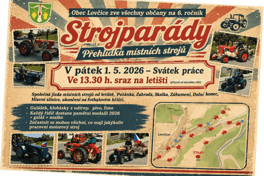 Strojparáda v&nbsp;Lovčicích