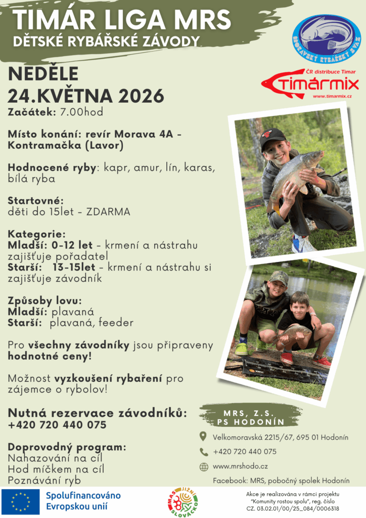 Timár liga MRS – dětské rybářské závody Hodonín