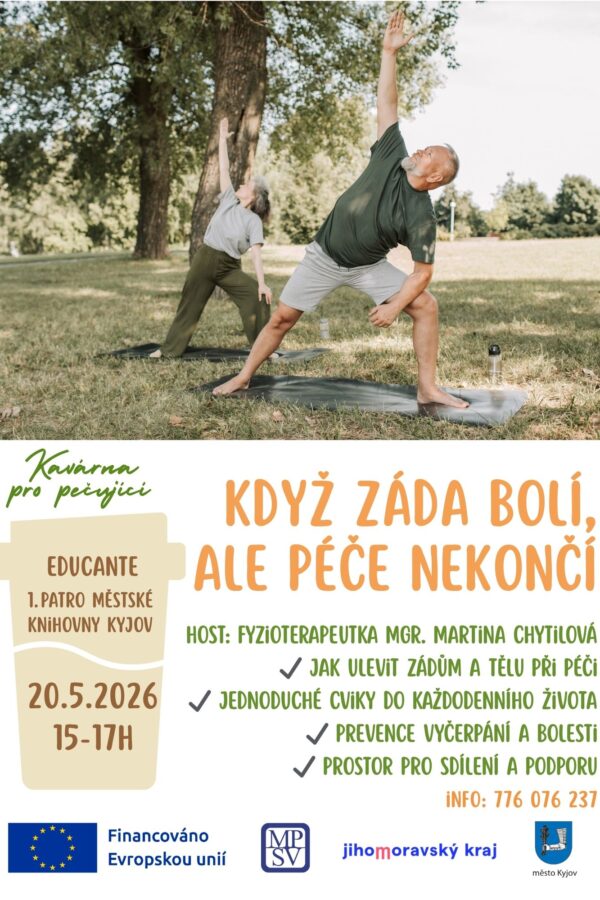 Kavárna pro pečující – Když&nbsp;záda bolí, ale péče nekončí
