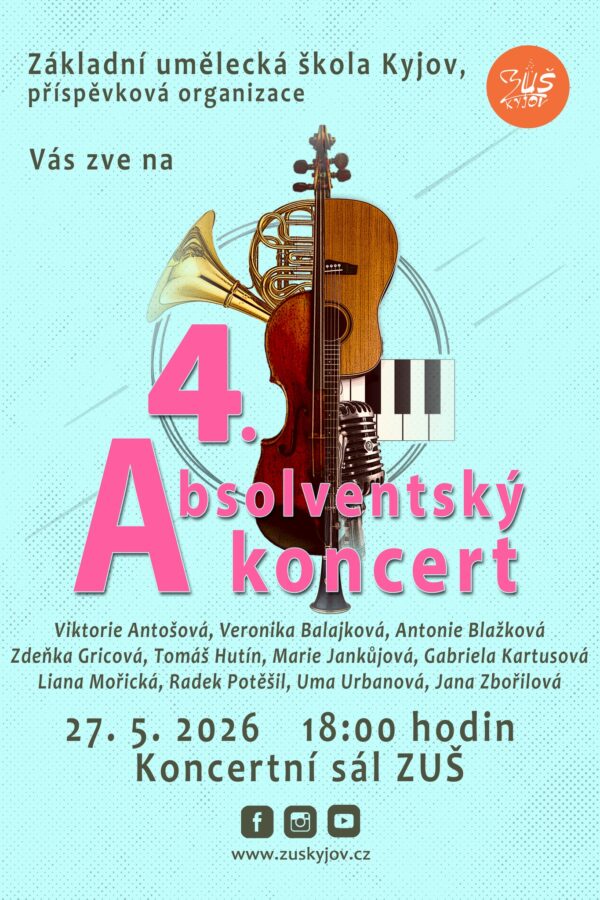 4. Absolventský koncert ZUŠ Kyjov