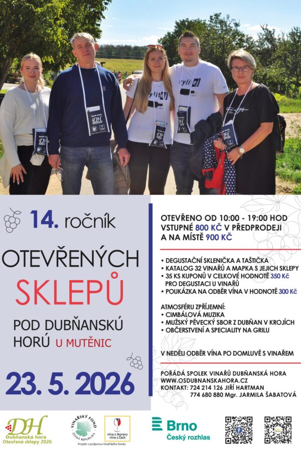 14. ročník Otevřených sklepů Pod&nbsp;Dubňanskú horú