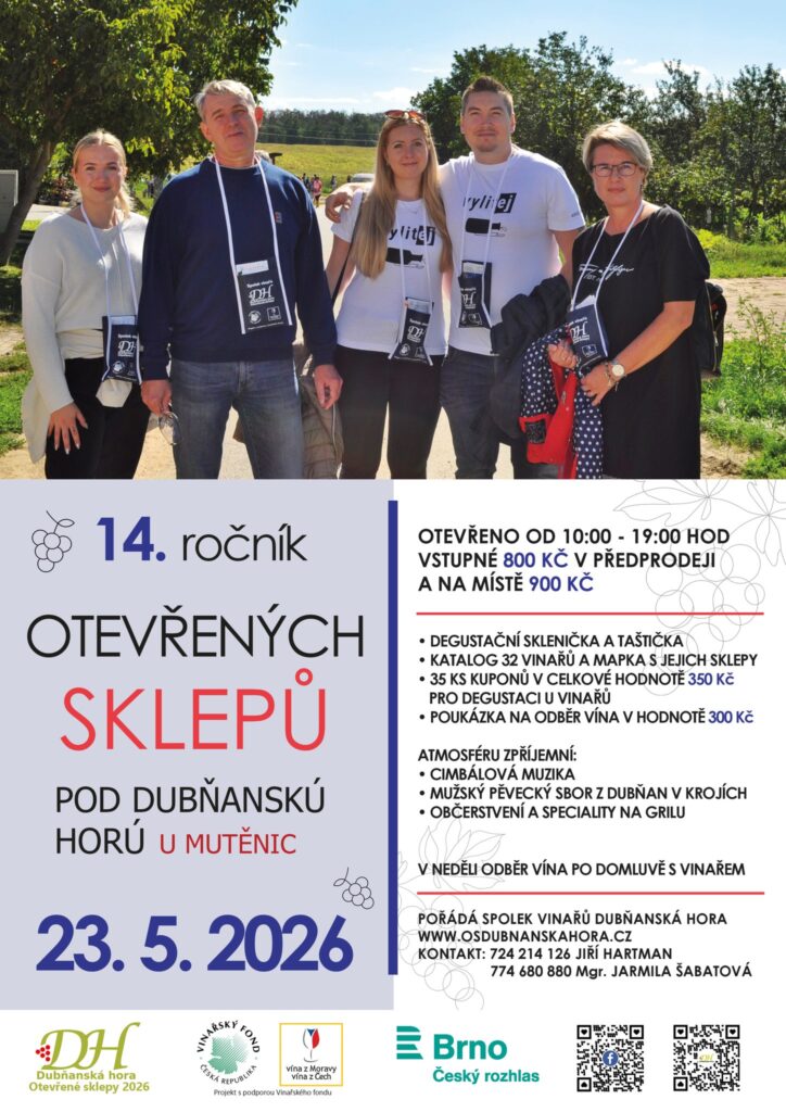 14. ročník Otevřených sklepů Pod&nbsp;Dubňanskú horú