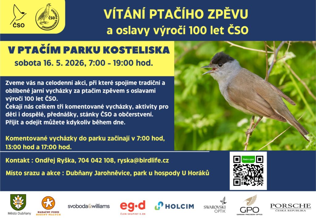 Vítání ptačího zpěvu a&nbsp;oslavy výročí 100 let ČSO