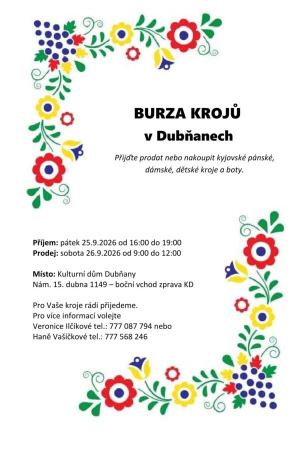 Burza krojů v&nbsp;Dubňanech