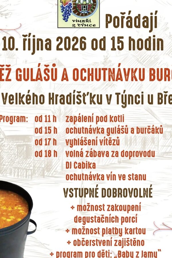 Soutěž gulášů a&nbsp;ochutnávka burčáků