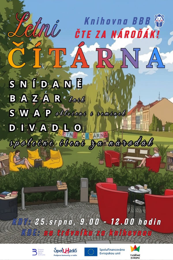 Letní čítárna se&nbsp;snídaní ve&nbsp;stylu známých literárních postav