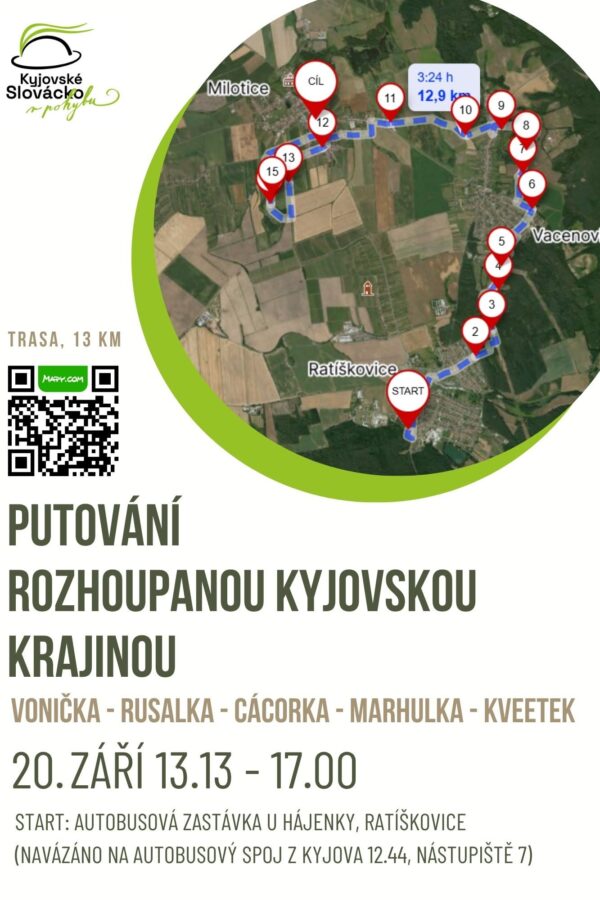 Putování rozhoupanou kyjovskou krajinou