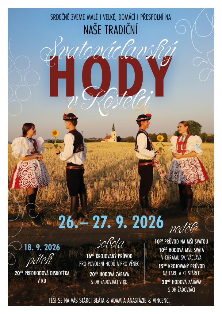 Tradiční Svatováclavské hody v&nbsp;Kostelci u&nbsp;Kyjova