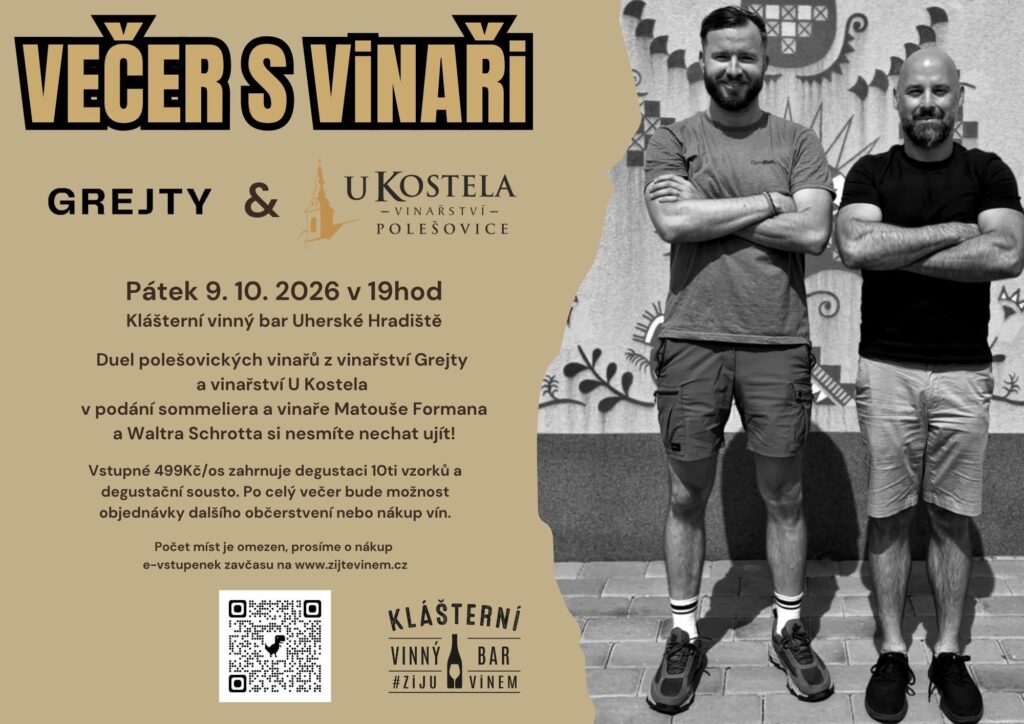VEČER S&nbsp;VINAŘI – GREJTY A&nbsp;U KOSTELA Polešovice