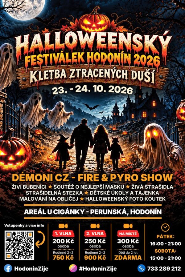 Halloweenský festiválek Hodonín 2026 – Kletba ztracených duší