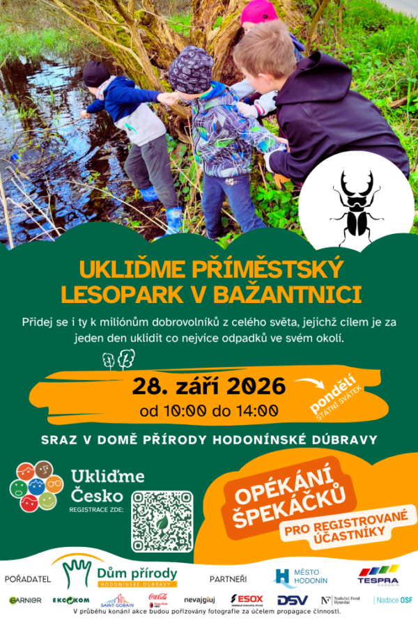 Ukliďme příměstský lesopark v&nbsp;hodonínské Bažantnici
