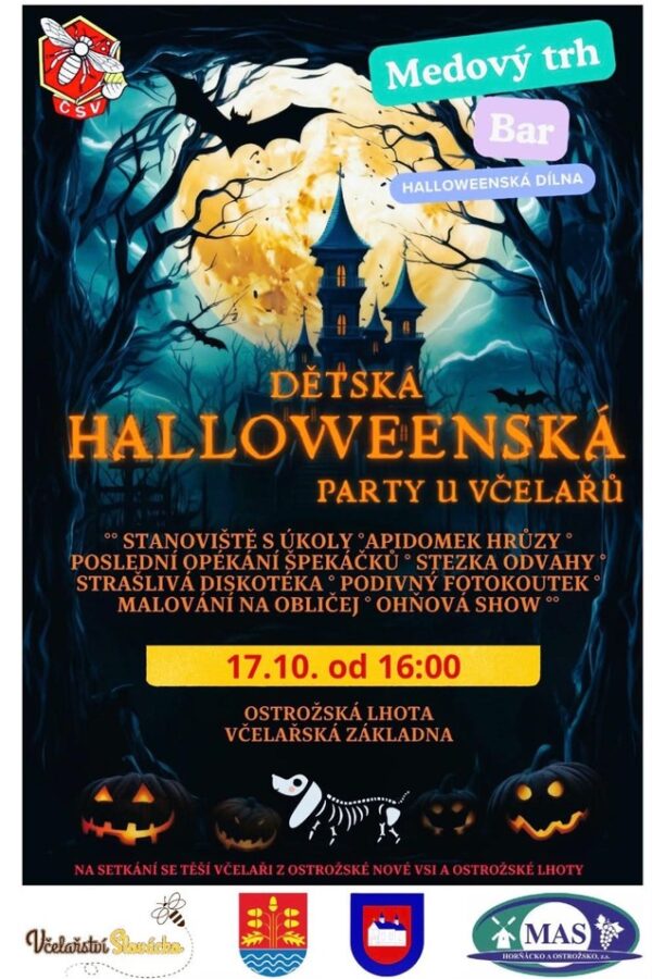 Dětská halloweenská párty u&nbsp;včelařů